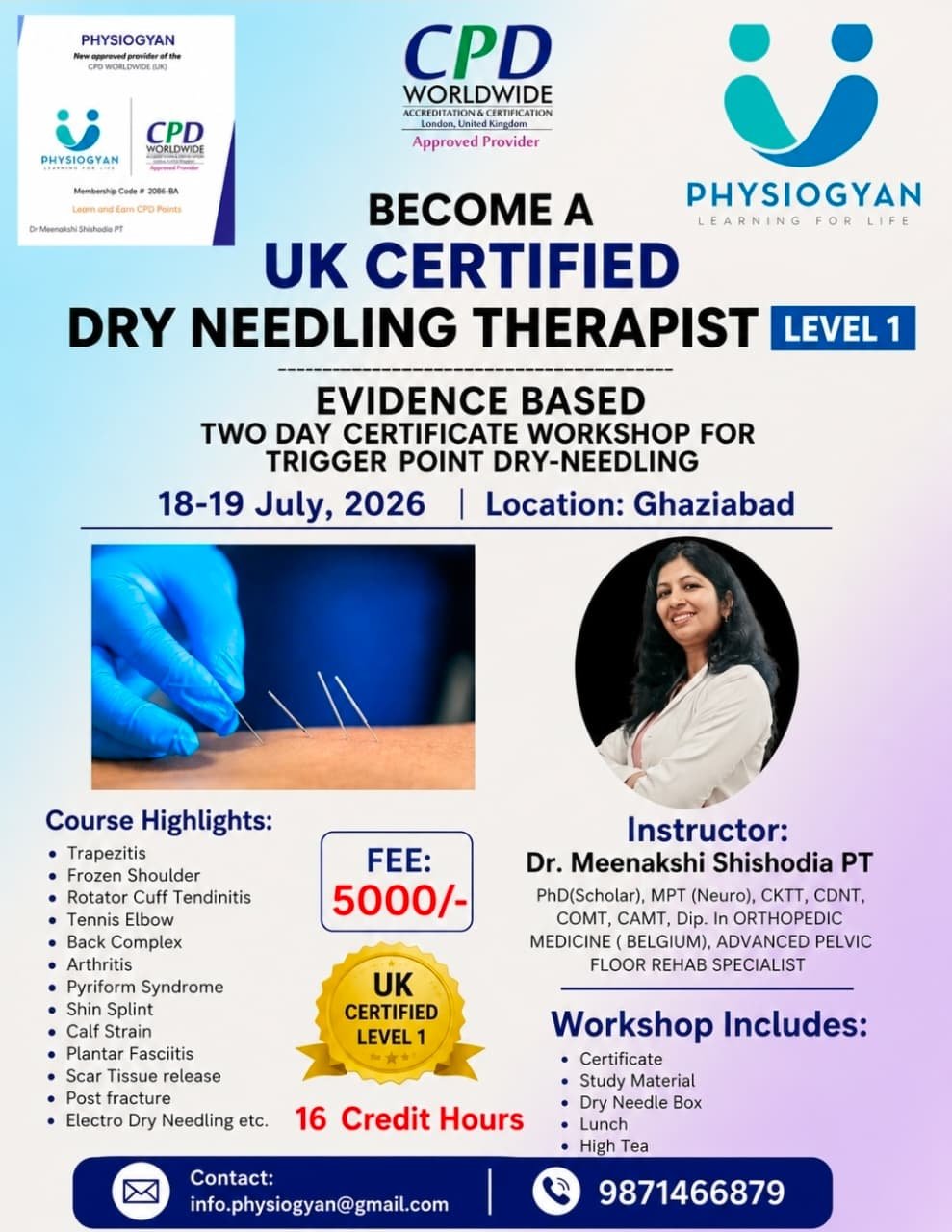 Two Day Certificate Workshop for Trigger Point Dry-needling