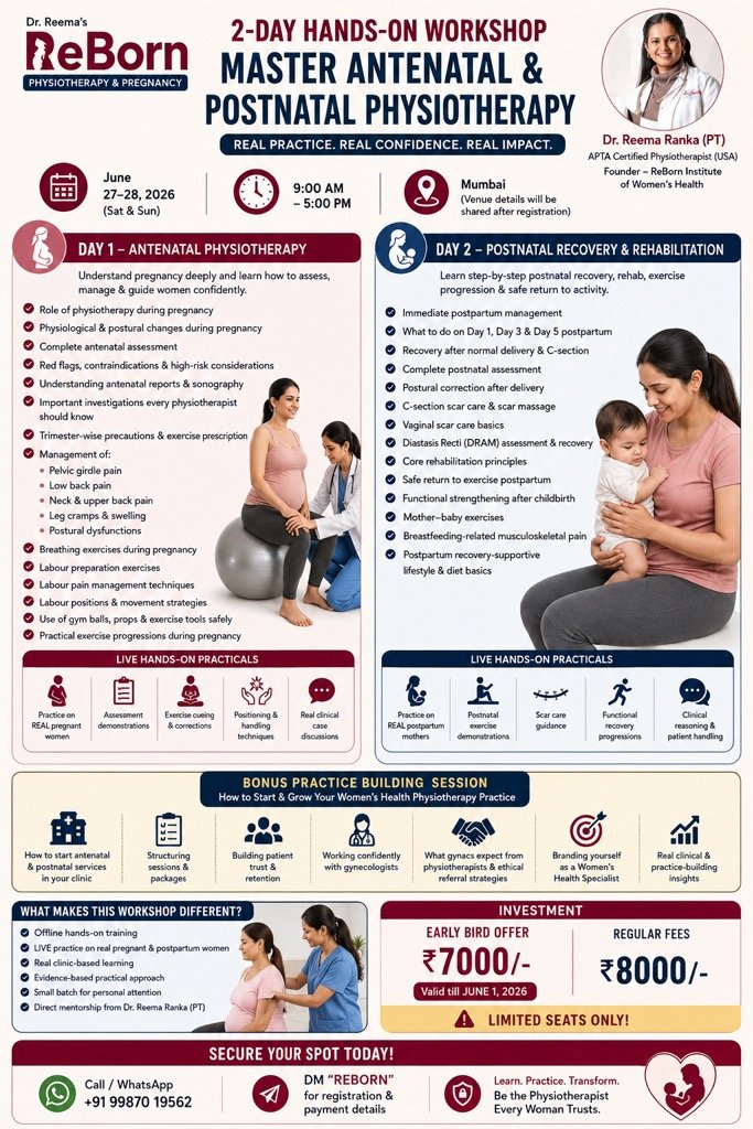 Reborn antenatal and postnatal physiotherapy workshop